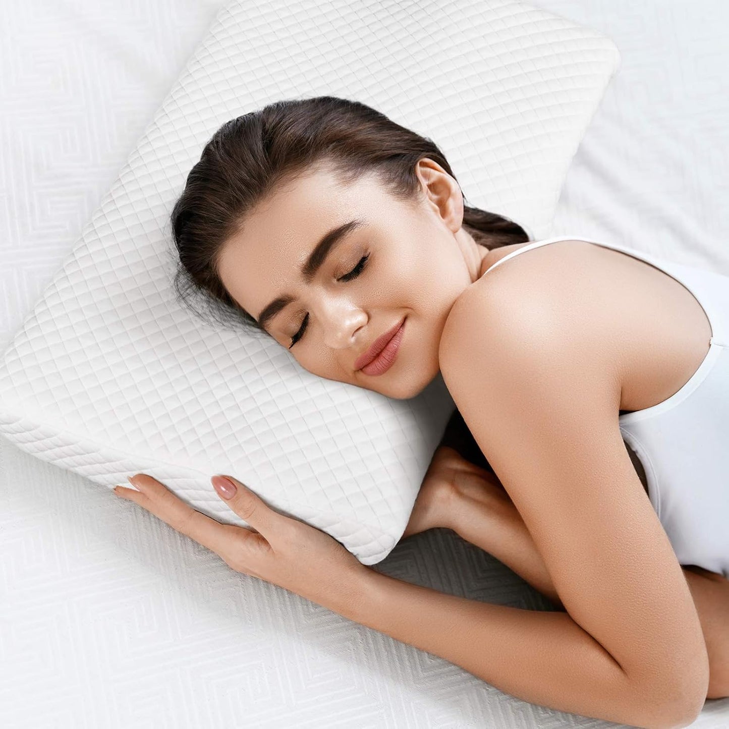 The Ultimate Adjustable Pillow for Neck Pain Relief - Ergonomic Memory Foam Cervical Pillow for Back, Side & Stomach Sleepers