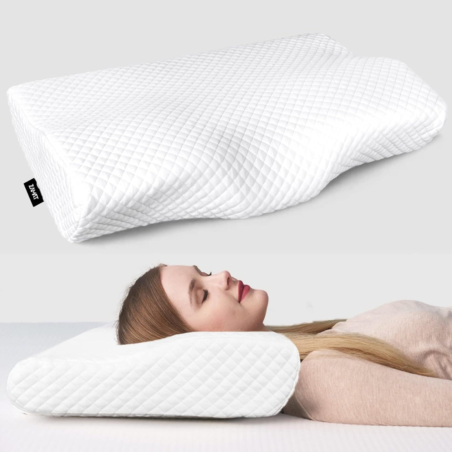 The Ultimate Adjustable Pillow for Neck Pain Relief - Ergonomic Memory Foam Cervical Pillow for Back, Side & Stomach Sleepers