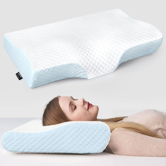 The Ultimate Adjustable Pillow for Neck Pain Relief - Ergonomic Memory Foam Cervical Pillow for Back, Side & Stomach Sleepers